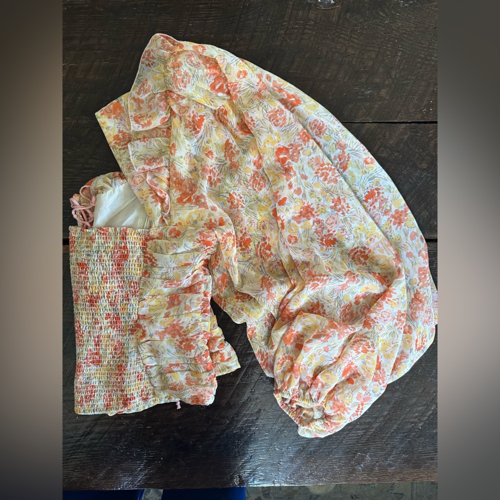 Free People Floral Mabel Blouse - Picture 6 of 9